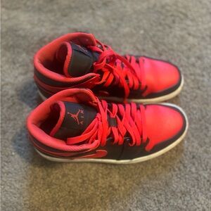 Jordan Red and Black Sneakers